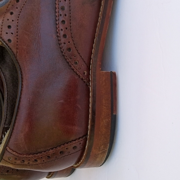 Aston Grey Men's leather Oxfords, 9.5,  Burgundy Brown, Pre-owned - Picture 8 of 14